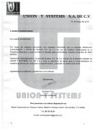 Carta de Distribución UNIONT